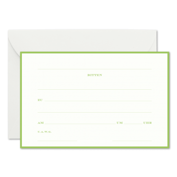 Blanko Einladungskarten für Paare "bitten" in Grün