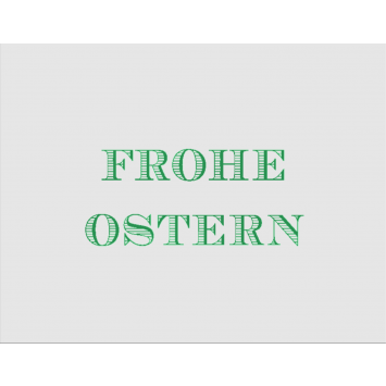 Frohe Ostern, in Grün