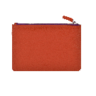 Grosse Leder Pouch in orange