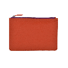 Grosse Leder Pouch in orange