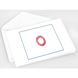 Weihnachtskranz in dunkelrot, B6