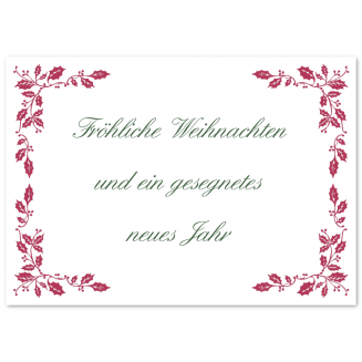 Weihnachtskarten mit Foto "Holly" (Klappkarten)