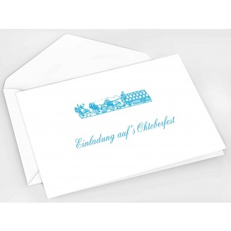 Oktoberfest, Bierkutsche, blau