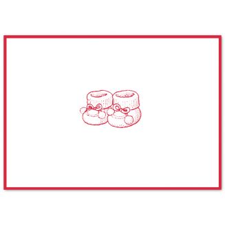  Geränderte Geburtsanzeigen mit Babyschuhen als Klappkarten