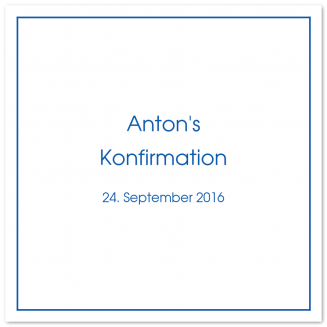 Quadratische Konfirmationseinladungen mit feinem Rahmen als Klappkarten
