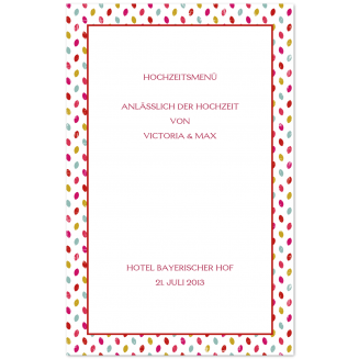 Menükarten Hochzeit "Bunte Blätter"