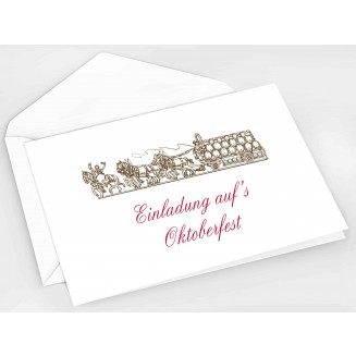 Oktoberfest, Bierkutsche, braun & rot