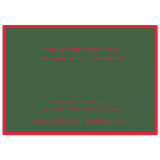 Bunte geränderte Weihnachtskarten