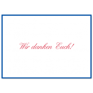 Klassische geränderte Dankeskarten zur Hochzeit