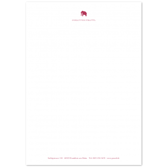 A4 illustriertes Briefpapier mit Fusszeile