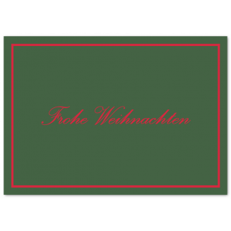 Bunte Weihnachtskarten mit feinem Rahmen (Klappkarten)
