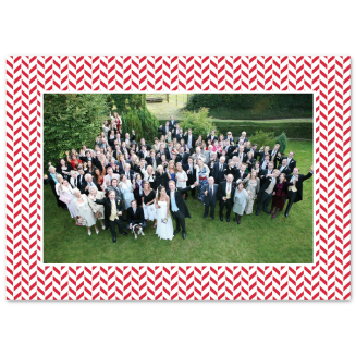 Dankeskarten zur Hochzeit "Herringbone"