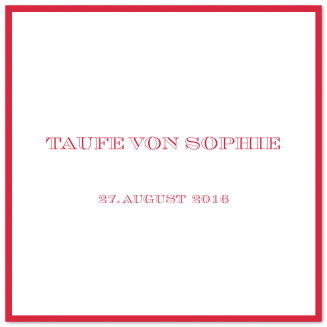 Quadratische geränderte Taufeinladungen als Klappkarten