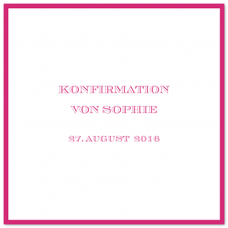 Quadratische geränderte Konfirmationseinladungen als Klappkarten