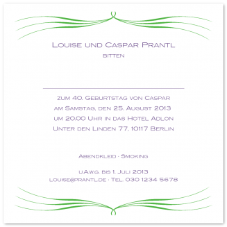 Einladungskarten "Fanfare"