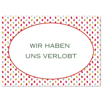 Verlobungsanzeigen "Bunte Blätter" (Klappkarten)