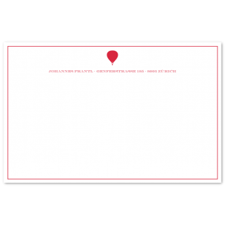 B6 Briefkarten mit feinem Rahmen und Illustration
