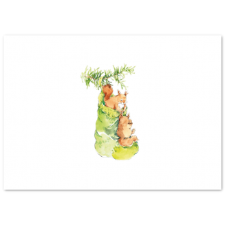 Weihnachtskarten mit Foto "Eichhörnchen" (Klappkarten)