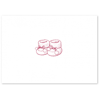 Geburtsanzeigen mit Babyschuhen als Klappkarten