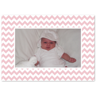 Geburtsanzeigen mit Foto "Zick Zack" (Klappkarten)