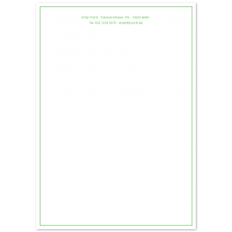 A5 Briefpapier mit feinem Rahmen