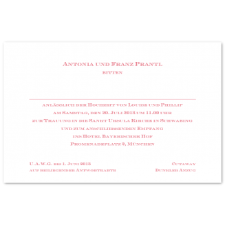 Klassische Hochzeitseinladungen