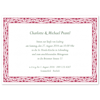 Illustrierte Taufeinladungen "Sienna"