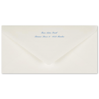 Bedruckte Champagner DIN Lang Briefhüllen