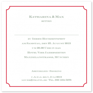 Hochzeitseinladungen "Vintage Rahmen"