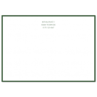 Geränderte A6 Briefkarten (Blockstil)