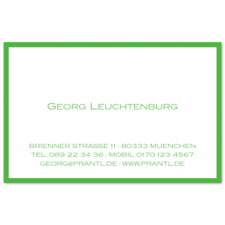 Geränderte Visitenkarten (zentriert)