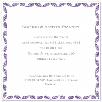 Quadratische illustrierte Einladungen "Bologna"