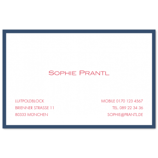 Zweifarbige geränderte Visitenkarten