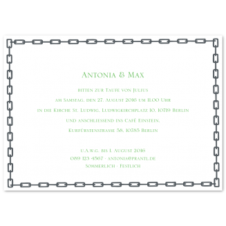 Illustrierte Taufeinladungen "Florenz"