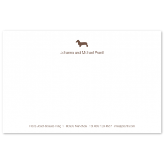 B6 Briefkarten mit Fusszeile und Illustration