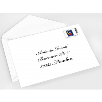 Briefmarken "Mond", entworfen für Prantl
