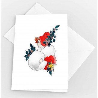 Frau mit Stechpalme, B6