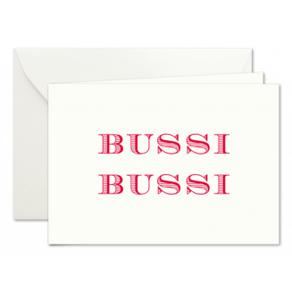 Bussi Bussi, Klappkarten in Rot