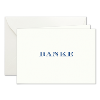 Danke, Klappkarten in Dunkelblau
