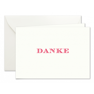 Danke, Klappkarten in Rot