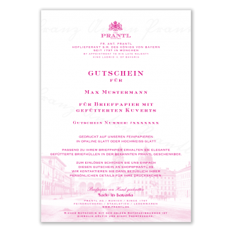 Gutschein für Briefpapier