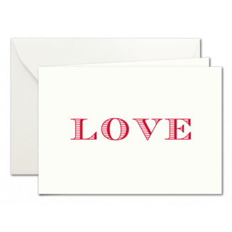 Love, Klappkarten in Rot
