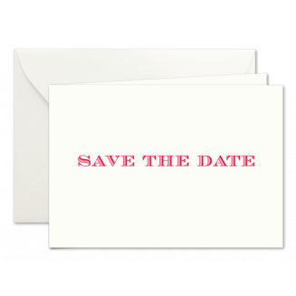 Save The Date, Klappkarten in Rot
