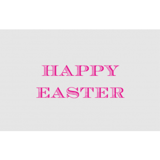 Happy Easter, in Rot