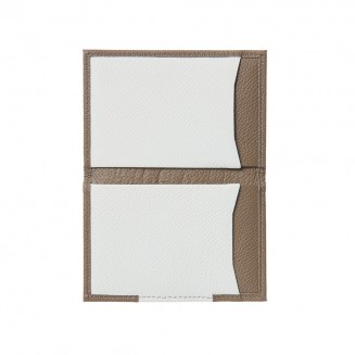 ‘Shikkoku’ Visitenkartenetui mit zwei identischen Fächern in Taupe