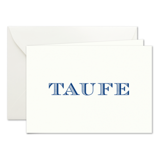 Taufe, Klappkarten in Dunkelblau