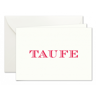 Taufe, Klappkarten in Rot