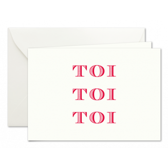 Toi Toi Toi, Klappkarten in Rot