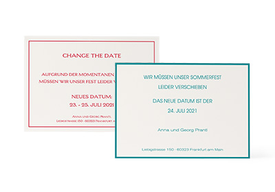 Change the Date Karten