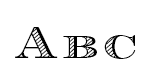 Schriftart Engravers Shaded